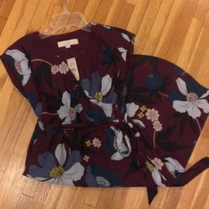 LOFT floral dress, knee-length